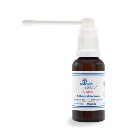 Koloidní stříbro 30 ml + U aplikátor zdarma - koncentrace 30ppm